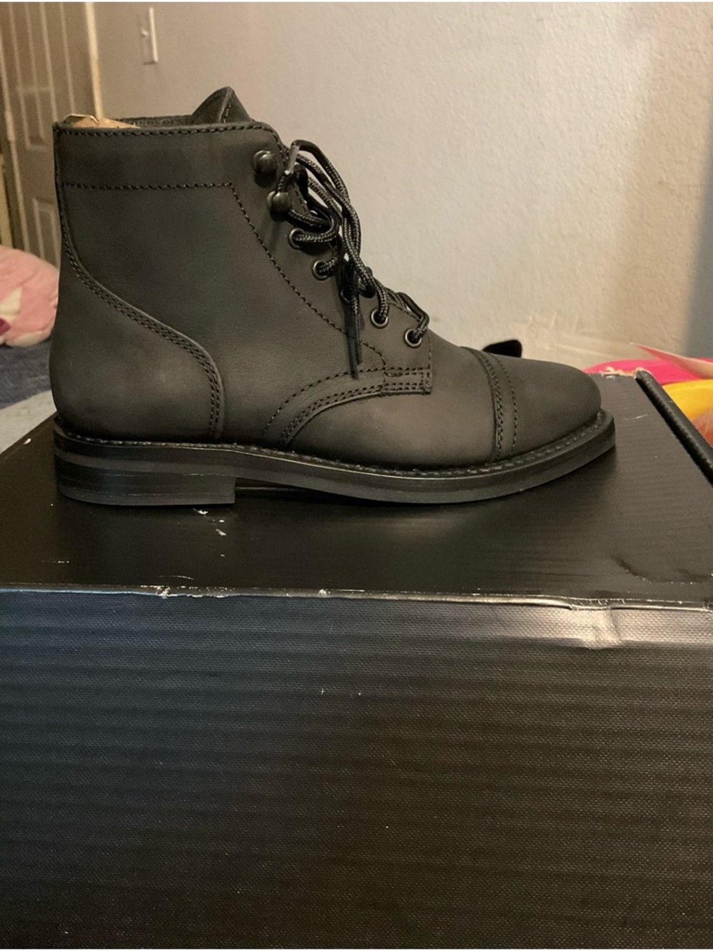 Thursday Boot Company Black Leather Lace-Up Ankle Boots